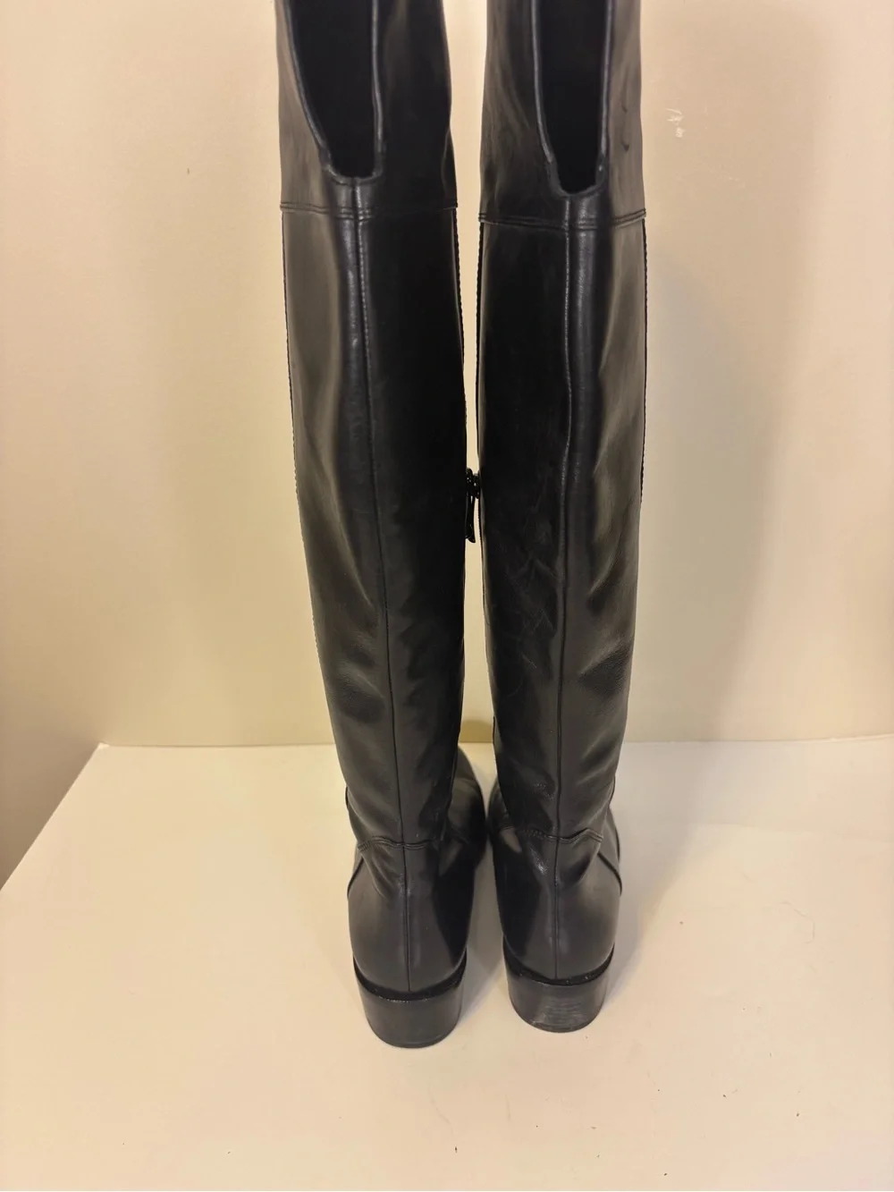 Via Spiga Black Leather Over-the-Knee Riding Boots 8